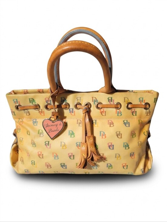 Dooney & Bourke Handbags - Dooney & Bourke Vintage Y2K Rainbow DB Satchel